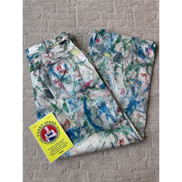 Wrangler CJ Jeans Painter Loose Multi Color Casey Jones Utility Baggy - Picture 2 of 12